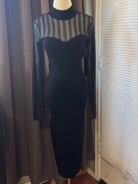 NWT Almost Famous Long Sleeve Bodycon Evening Dress